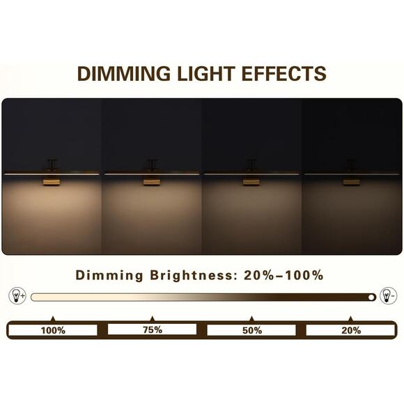 6856 Led Brass hardwired Gallery artwork picture light dimmable 23.6 inches New - Picture 5 of 7